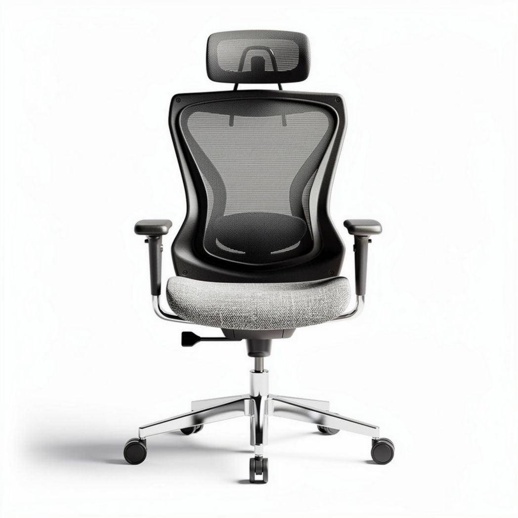 Ergonomic office chair with mesh back support and adjustable height 60 x 60 x 120cm