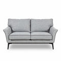 Beige fabric two-seater sofa with wooden legs 150 x 75 x 70cm