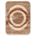 Textured area rug with circular design crafted from soft polyester 120 x 80 x 1cm